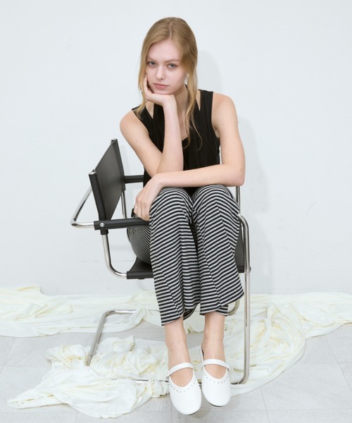 Rohwel(ローウェル)の「Relax Border Pants / リラックスボーダーパンツ(その他パンツ・レディース・ネイビー/ブラック・FREE)」の18枚目の写真