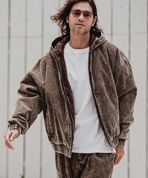 CAMBIO(カンビオ)の「mj11707-Faded Corduroy Zip Up Hoodie コーデュロイジップアップフーディー(A70526cmb)(その他アウター・メンズ・ブラック/ブラウン/オリーブ/ベージュ・S/M/L)」の2枚目の写真