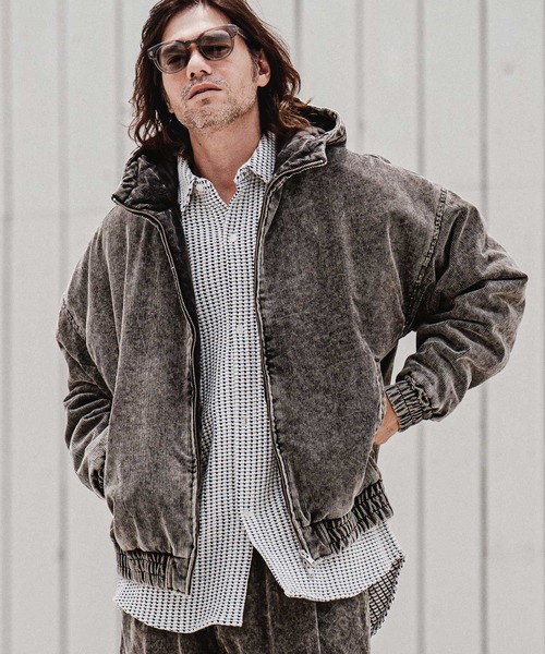 CAMBIO(カンビオ)の「mj11707-Faded Corduroy Zip Up Hoodie コーデュロイジップアップフーディー(A70526cmb)(その他アウター・メンズ・ブラック/ブラウン/オリーブ/ベージュ・S/M/L)」の1枚目の写真