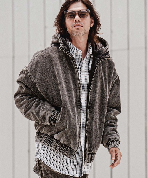 CAMBIO(カンビオ)の「mj11707-Faded Corduroy Zip Up Hoodie コーデュロイジップアップフーディー(A70526cmb)(その他アウター・メンズ・ブラック/ブラウン/オリーブ/ベージュ・S/M/L)」の6枚目の写真