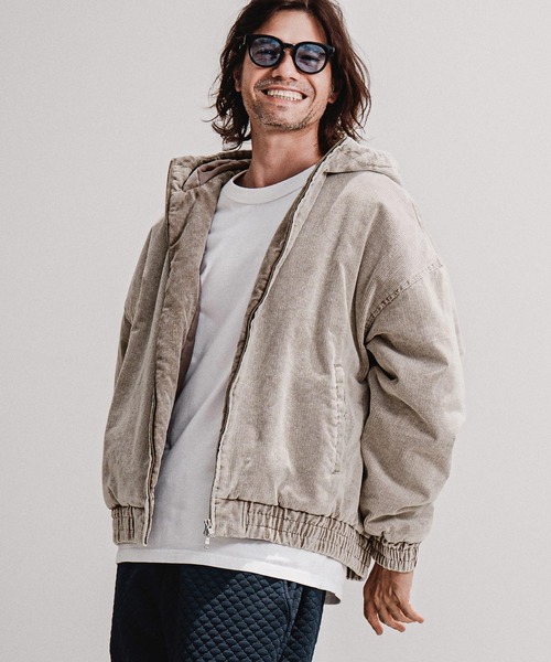 CAMBIO(カンビオ)の「mj11707-Faded Corduroy Zip Up Hoodie コーデュロイジップアップフーディー(A70526cmb)(その他アウター・メンズ・ブラック/ブラウン/オリーブ/ベージュ・S/M/L)」の10枚目の写真