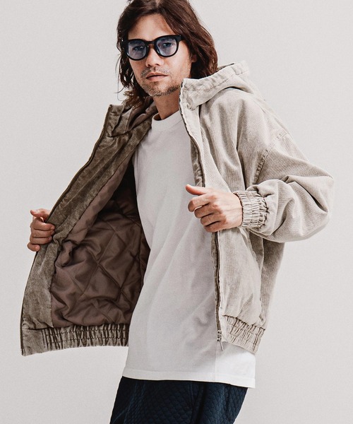 CAMBIO(カンビオ)の「mj11707-Faded Corduroy Zip Up Hoodie コーデュロイジップアップフーディー(A70526cmb)(その他アウター・メンズ・ブラック/ブラウン/オリーブ/ベージュ・S/M/L)」の11枚目の写真