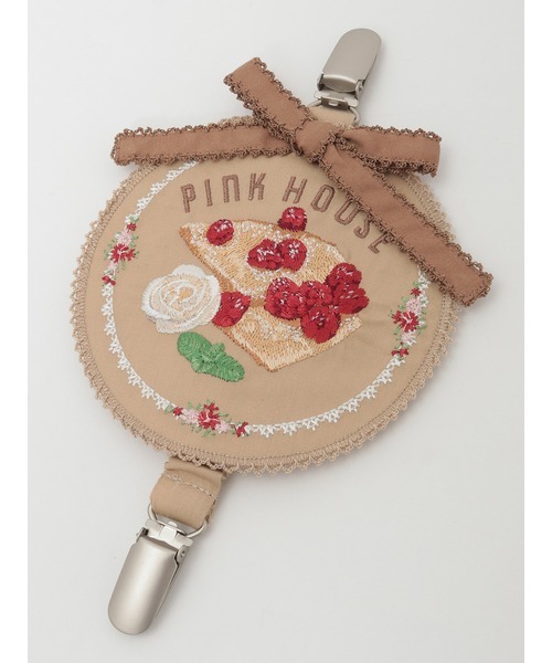 ピンクハウス クレープリー刺繍ワッペンサスペンダークリップ クレープリー刺繍ワッペンサスペンダークリップ（ブローチ/コサージュ
