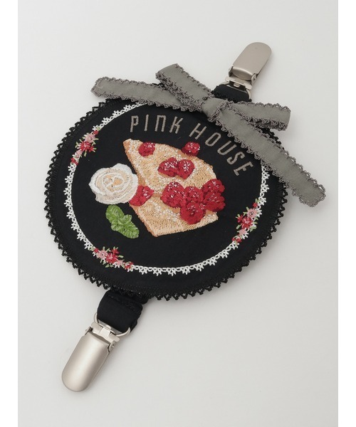 ピンクハウス クレープリー刺繍ワッペンサスペンダークリップ クレープリー刺繍ワッペンサスペンダークリップ（ブローチ/コサージュ