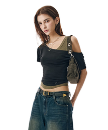 Layered Off-Shoulder Set [BLACK]_SEWTS021BLACK