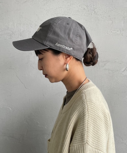 AMERICANA（アメリカーナ）の「[Americana/アメリカーナ] AMRCN 47クリーンナップロゴ刺繍キャップ（キャップ・レディース・チャコールグレー/ネイビー/ブラック・ONE SIZE）」の18枚目の写真