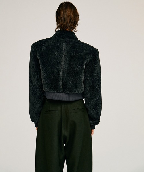 PRANK PROJECT（プランクプロジェクト）の「【2026Autumn Pre-Order】ショートヘアブルゾン / Short Hair Blouson（ブルゾン・レディース・チャコールグレー/ボルドー/クリーム・FREE）」の15枚目の写真
