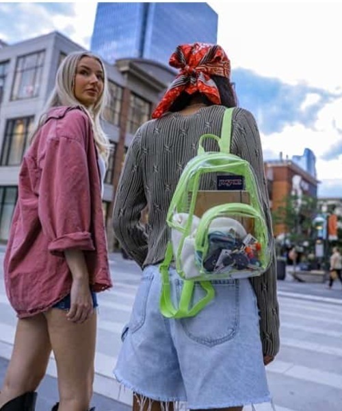 JANSPORT(ジャンスポーツ)の「【JANSPORT/ジャンスポーツ】CLEAR MINI PACK ナイロン クリア 透明 バックパック(バックパック/リュック・レディース・ライム/クリア/ライラック・FREE)」の5枚目の写真