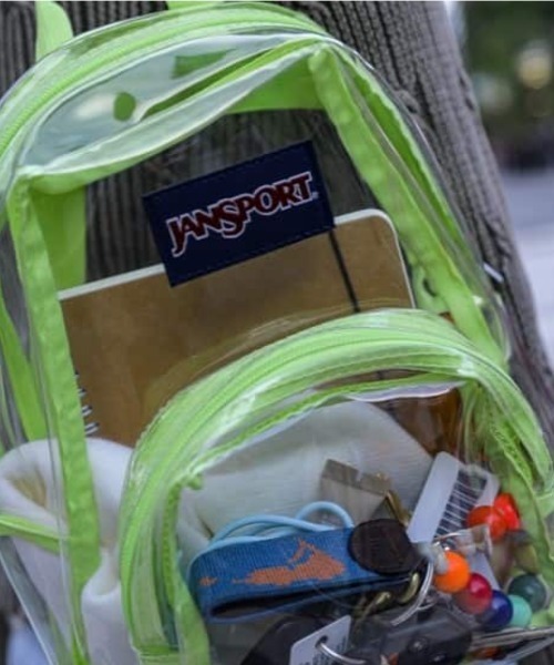 JANSPORT(ジャンスポーツ)の「【JANSPORT/ジャンスポーツ】CLEAR MINI PACK ナイロン クリア 透明 バックパック(バックパック/リュック・レディース・ライム/クリア/ライラック・FREE)」の6枚目の写真