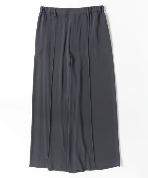 TALLサイズ 〕 バックサテンジョーゼット クロップドワイドパンツ