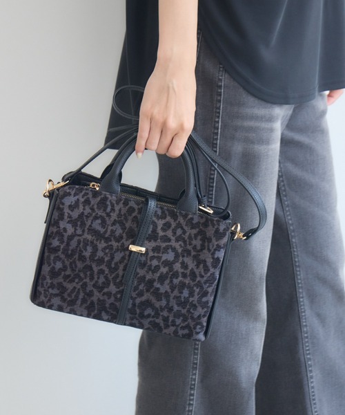 KATHARINE ROSS（キャサリンロス）の「立体フロッキーレオパード 2WAY ハンドバッグ WEB限定（ハンドバッグ・レディース・チャコールグレー/ブラウン/ブラック・FREE）」の3枚目の写真