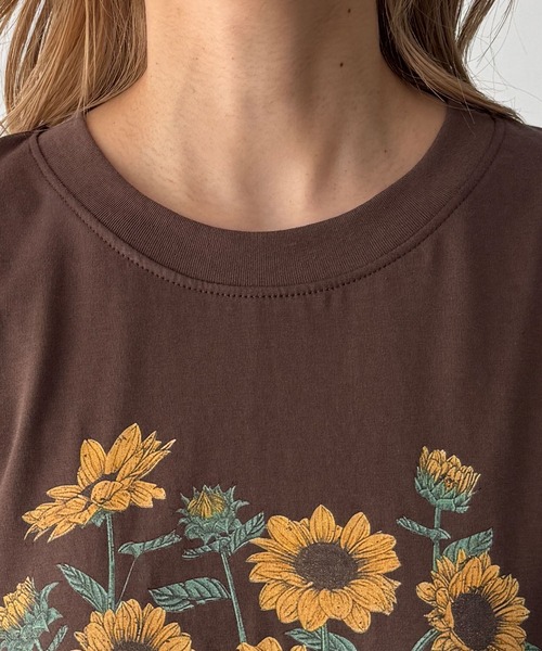 CANAL JEAN(キャナルジーン)の「Lakey Park HIMAWARI Tシャツ(Tシャツ/カットソー・レディース・ブラウン・ONE SIZE)」の8枚目の写真