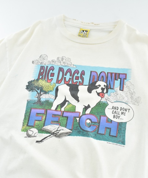 VINTAGE（ヴィンテージ）の「【USED】90's BIG DOGS “DON'T FETCH” Tシャツ USA製（Tシャツ/カットソー・メンズ・ホワイト・X-LARGE）」の2枚目の写真