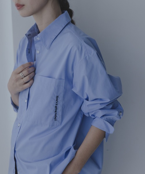 URBAN RESEARCH Sonny Label(アーバンリサーチサニーレーベル)の「エンブロイダリーアソートストライプシャツ(シャツ/ブラウス・レディース・その他1/その他2/ブルー・FREE)」の7枚目の写真
