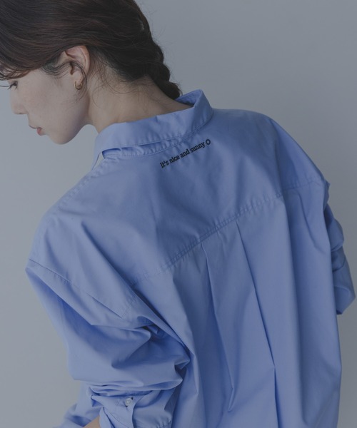 URBAN RESEARCH Sonny Label(アーバンリサーチサニーレーベル)の「エンブロイダリーアソートストライプシャツ(シャツ/ブラウス・レディース・その他1/その他2/ブルー・FREE)」の9枚目の写真