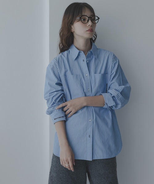URBAN RESEARCH Sonny Label(アーバンリサーチサニーレーベル)の「エンブロイダリーアソートストライプシャツ(シャツ/ブラウス・レディース・その他1/その他2/ブルー・FREE)」の11枚目の写真