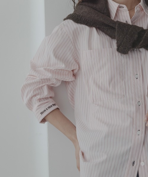 URBAN RESEARCH Sonny Label(アーバンリサーチサニーレーベル)の「エンブロイダリーアソートストライプシャツ(シャツ/ブラウス・レディース・その他1/その他2/ブルー・FREE)」の16枚目の写真