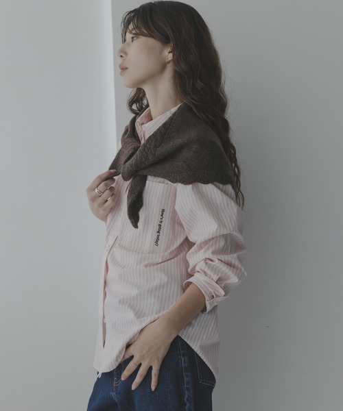 URBAN RESEARCH Sonny Label(アーバンリサーチサニーレーベル)の「エンブロイダリーアソートストライプシャツ(シャツ/ブラウス・レディース・その他1/その他2/ブルー・FREE)」の19枚目の写真