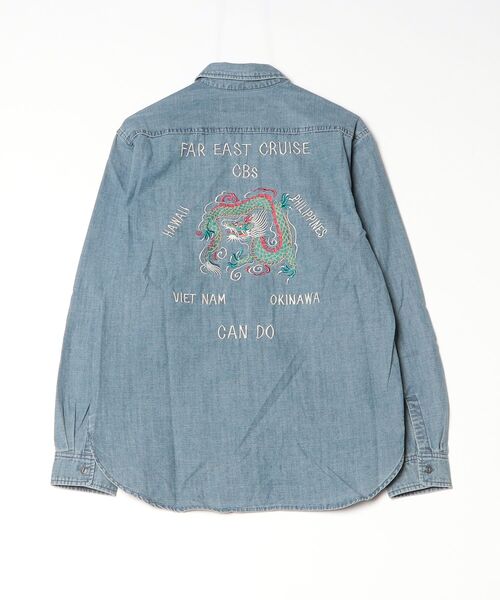 AVIREX(アヴィレックス)の「《NAVAL COLLECTION》CHAMBRAY NAVY TOUR LONG SLEEVE SHIRT / シャンブレー ツアー 長袖シャツ / AVIREX /アヴィレックス(シャツ/ブラウス・メンズ・インディゴブルー/ライトインディゴブルー・X-LARGE/LARGE/MEDIUM/XX-LARGE)」の13枚目の写真