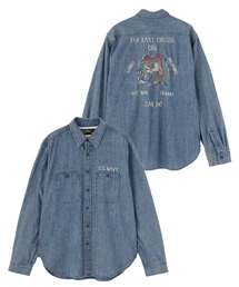 《NAVAL COLLECTION》CHAMBRAY NAVY TOUR LONG SLEEVE SHIRT / シャンブレー ツアー 長袖シャツ / AVIREX /アヴィレックス