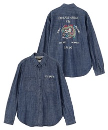 AVIREX | 《NAVAL COLLECTION》CHAMBRAY NAVY TOUR LONG SLEEVE SHIRT / シャンブレー ツアー 長袖シャツ / AVIREX /アヴィレックス(シャツ/ブラウス)