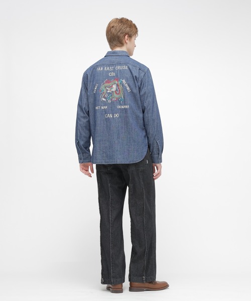 AVIREX(アヴィレックス)の「《NAVAL COLLECTION》CHAMBRAY NAVY TOUR LONG SLEEVE SHIRT / シャンブレー ツアー 長袖シャツ / AVIREX /アヴィレックス(シャツ/ブラウス・メンズ・インディゴブルー/ライトインディゴブルー・X-LARGE/LARGE/MEDIUM/XX-LARGE)」の20枚目の写真