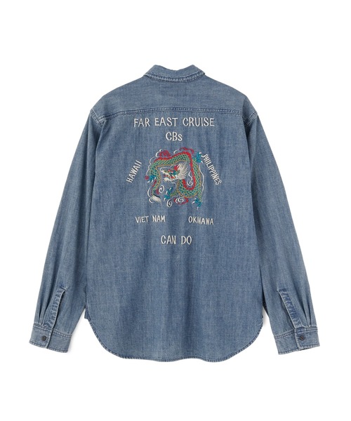 AVIREX(アヴィレックス)の「《NAVAL COLLECTION》CHAMBRAY NAVY TOUR LONG SLEEVE SHIRT / シャンブレー ツアー 長袖シャツ / AVIREX /アヴィレックス(シャツ/ブラウス・メンズ・インディゴブルー/ライトインディゴブルー・X-LARGE/LARGE/MEDIUM/XX-LARGE)」の16枚目の写真