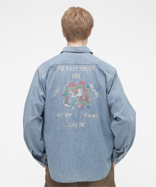 AVIREX(アヴィレックス)の「《NAVAL COLLECTION》CHAMBRAY NAVY TOUR LONG SLEEVE SHIRT / シャンブレー ツアー 長袖シャツ / AVIREX /アヴィレックス(シャツ/ブラウス・メンズ・インディゴブルー/ライトインディゴブルー・X-LARGE/LARGE/MEDIUM/XX-LARGE)」の19枚目の写真