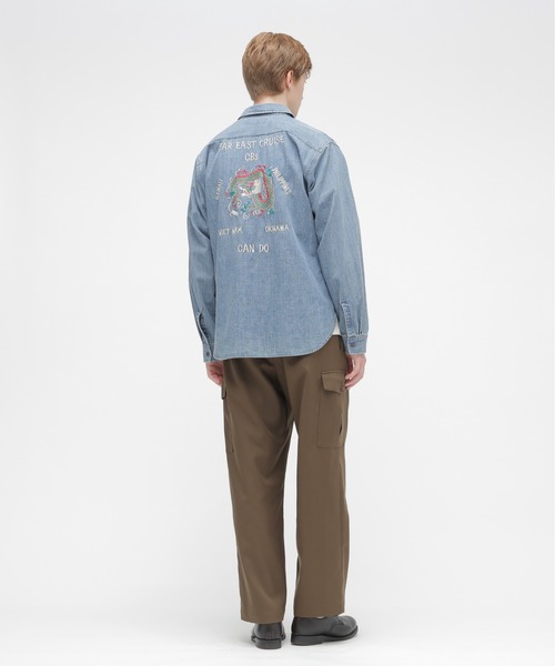AVIREX(アヴィレックス)の「《NAVAL COLLECTION》CHAMBRAY NAVY TOUR LONG SLEEVE SHIRT / シャンブレー ツアー 長袖シャツ / AVIREX /アヴィレックス(シャツ/ブラウス・メンズ・インディゴブルー/ライトインディゴブルー・X-LARGE/LARGE/MEDIUM/XX-LARGE)」の9枚目の写真