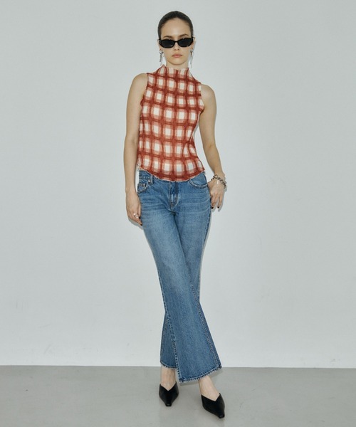 JOSE MOON(ジョゼムーン)の「SHEER PLEATED BLOUSE(シャツ/ブラウス・レディース・ボルドー/ブラウン/レッド・FREE)」の14枚目の写真