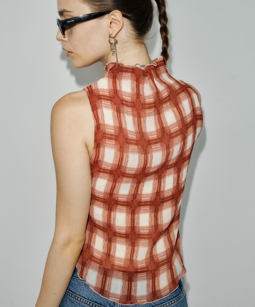 JOSE MOON(ジョゼムーン)の「SHEER PLEATED BLOUSE(シャツ/ブラウス・レディース・ボルドー/ブラウン/レッド・FREE)」の10枚目の写真