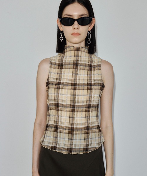 JOSE MOON(ジョゼムーン)の「SHEER PLEATED BLOUSE(シャツ/ブラウス・レディース・ボルドー/ブラウン/レッド・FREE)」の18枚目の写真