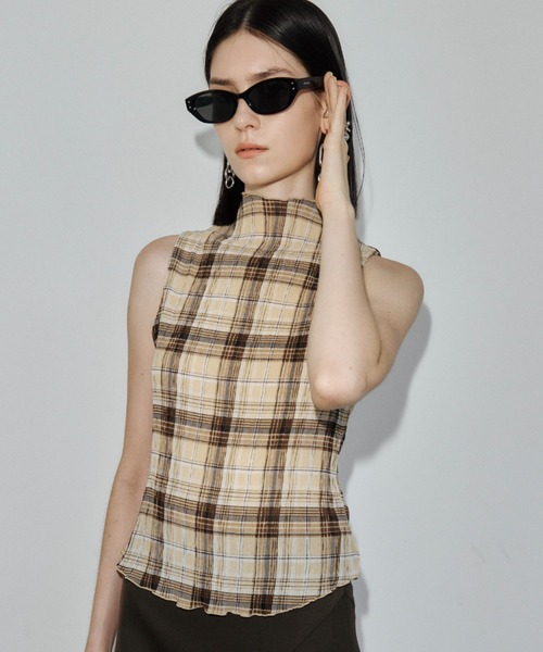 JOSE MOON(ジョゼムーン)の「SHEER PLEATED BLOUSE(シャツ/ブラウス・レディース・ボルドー/ブラウン/レッド・FREE)」の19枚目の写真