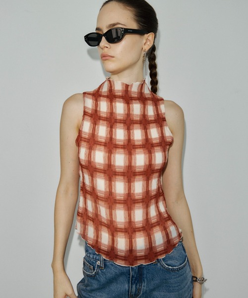 JOSE MOON(ジョゼムーン)の「SHEER PLEATED BLOUSE(シャツ/ブラウス・レディース・ボルドー/ブラウン/レッド・FREE)」の7枚目の写真