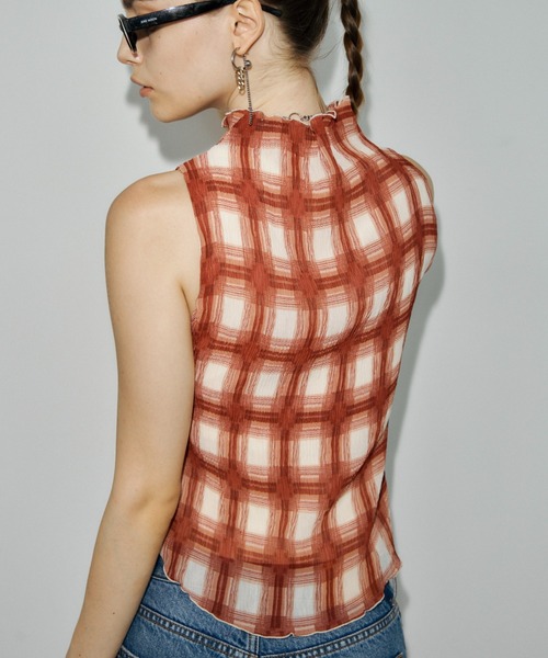 JOSE MOON(ジョゼムーン)の「SHEER PLEATED BLOUSE(シャツ/ブラウス・レディース・ボルドー/ブラウン/レッド・FREE)」の11枚目の写真