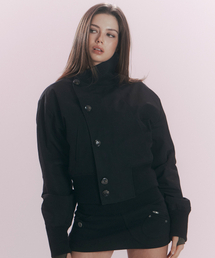 Sena High Neck Button Jacket (Black)