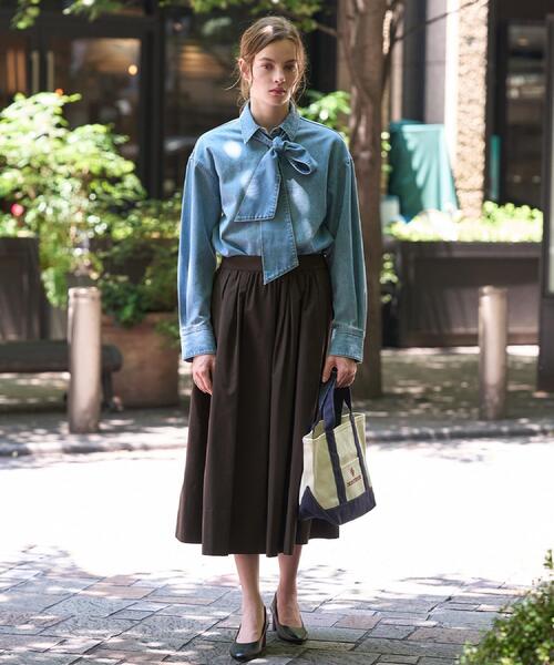 DRESSTERIOR(ドレステリア)の「【取り外し可能】2WAY ボウタイデニムシャツ(シャツ/ブラウス・レディース・ブルー系その他/ブルー・38/36)」の13枚目の写真