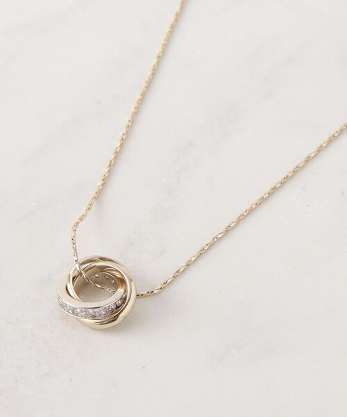 SHOO・LA・RUE（シューラルー）の「【2WAY】ミニリングネックレス（ネックレス・レディース・ピンクゴールド/シルバー/ゴールド/ブラック/ダークブラウン・00）」の5枚目の写真