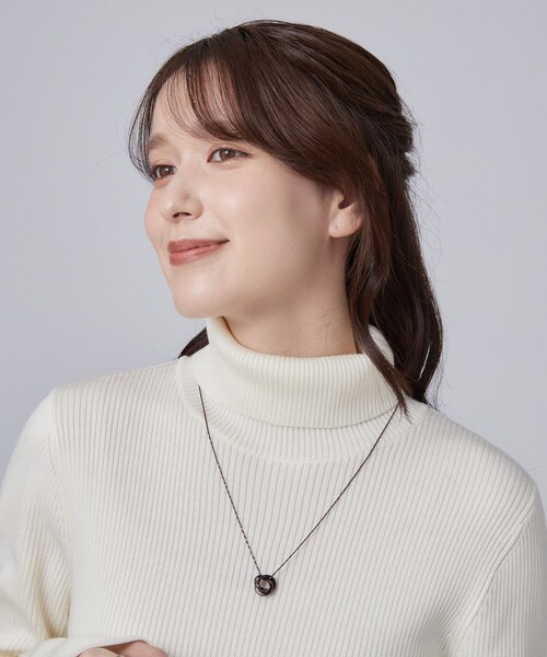 SHOO・LA・RUE（シューラルー）の「【2WAY】ミニリングネックレス（ネックレス・レディース・ピンクゴールド/シルバー/ゴールド/ブラック/ダークブラウン・00）」の12枚目の写真