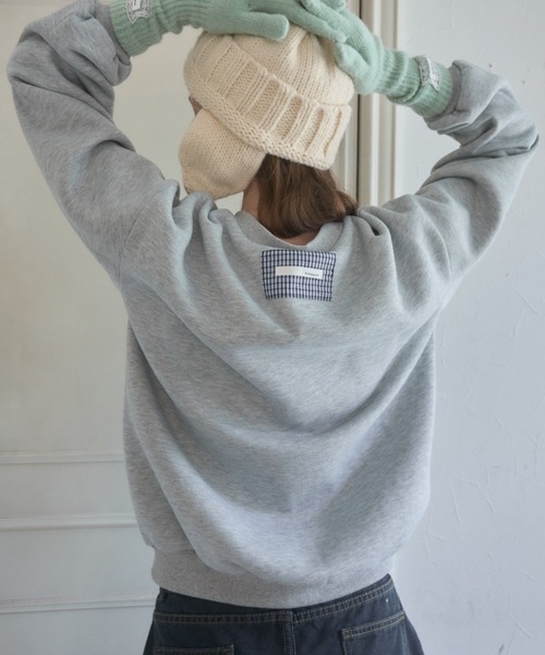 Birthday room(バースデイルーム)の「フラワーボタンヘンリーネックスウェット/Floral Button Henley Sweatshirt(スウェット・レディース・グレー/ネイビー・FREE)」の7枚目の写真