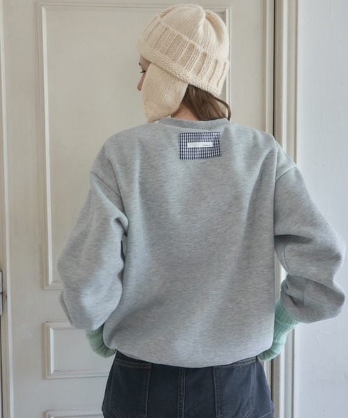 Birthday room(バースデイルーム)の「フラワーボタンヘンリーネックスウェット/Floral Button Henley Sweatshirt(スウェット・レディース・グレー/ネイビー・FREE)」の9枚目の写真