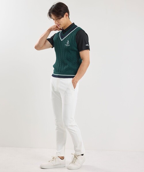 JUN&ROPE'(ジュンアンドロペ)の「ケーブルニットベスト(ベスト・メンズ・ブラック/ホワイト・M/L)」の9枚目の写真