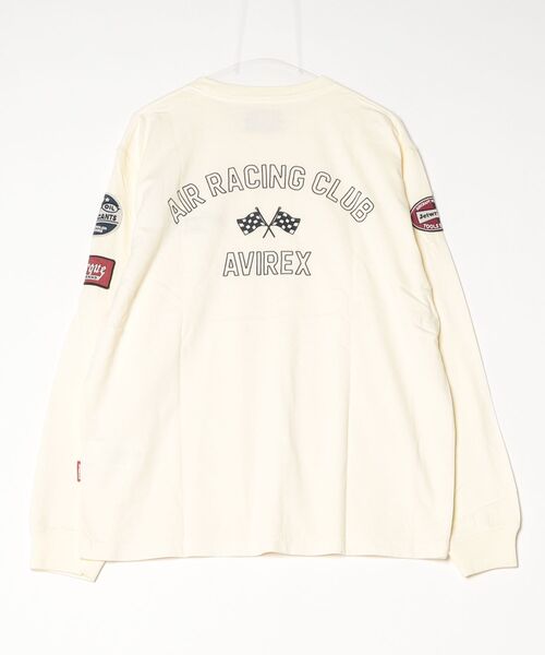 AVIREX（アヴィレックス）の「《A.A.R.C》FADED EMB. L/S T-SHIRT / フェード 長袖Tシャツ / AVIREX / アヴィレックス（Tシャツ/カットソー・メンズ・オフホワイト/チャコール・XX-LARGE/X-LARGE/MEDIUM/LARGE）」の7枚目の写真