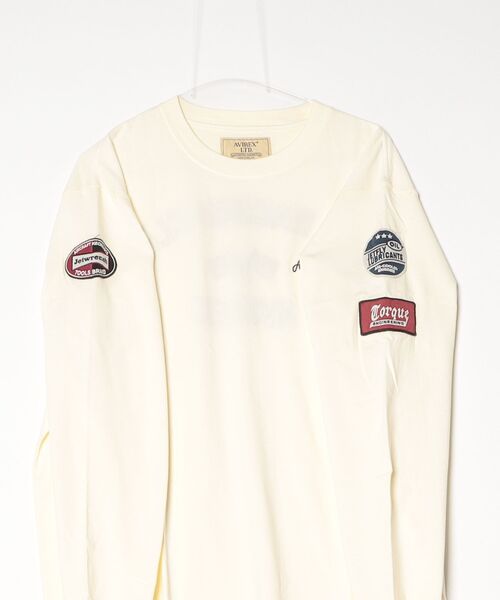AVIREX（アヴィレックス）の「《A.A.R.C》FADED EMB. L/S T-SHIRT / フェード 長袖Tシャツ / AVIREX / アヴィレックス（Tシャツ/カットソー・メンズ・オフホワイト/チャコール・XX-LARGE/X-LARGE/MEDIUM/LARGE）」の8枚目の写真