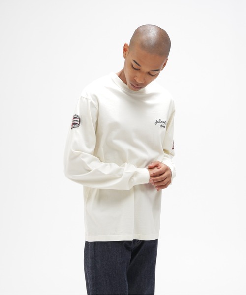 AVIREX（アヴィレックス）の「《A.A.R.C》FADED EMB. L/S T-SHIRT / フェード 長袖Tシャツ / AVIREX / アヴィレックス（Tシャツ/カットソー・メンズ・オフホワイト/チャコール・XX-LARGE/X-LARGE/MEDIUM/LARGE）」の14枚目の写真