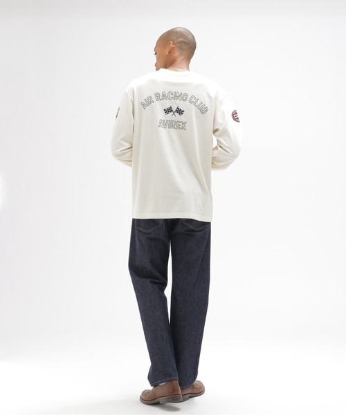 AVIREX（アヴィレックス）の「《A.A.R.C》FADED EMB. L/S T-SHIRT / フェード 長袖Tシャツ / AVIREX / アヴィレックス（Tシャツ/カットソー・メンズ・オフホワイト/チャコール・XX-LARGE/X-LARGE/MEDIUM/LARGE）」の15枚目の写真