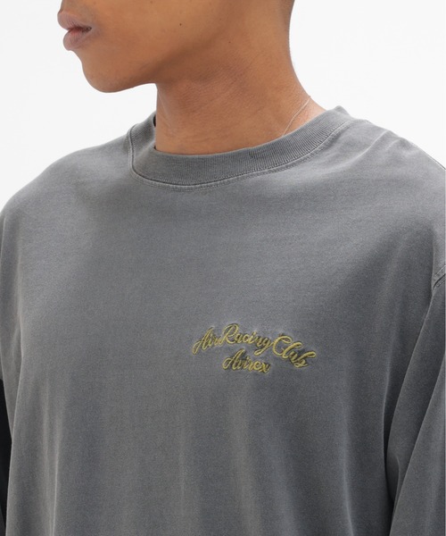 AVIREX（アヴィレックス）の「《A.A.R.C》FADED EMB. L/S T-SHIRT / フェード 長袖Tシャツ / AVIREX / アヴィレックス（Tシャツ/カットソー・メンズ・オフホワイト/チャコール・XX-LARGE/X-LARGE/MEDIUM/LARGE）」の3枚目の写真