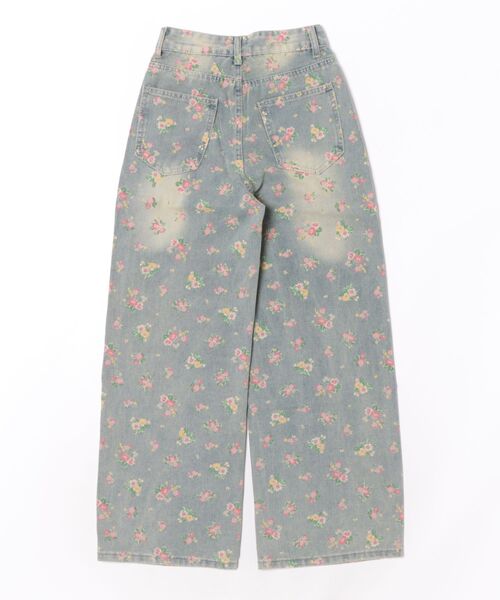 semuse(セミューズ)の「花柄プリントルーズデニムパンツ(デニムパンツ・レディース・ライトブルー・S/M/L)」の10枚目の写真