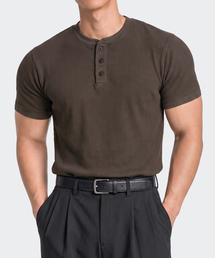 AFRESH（アフレッシュ）の「バーティカルヘンリーネックマッスルフィットショートスリーブ_3color（Tシャツ/カットソー）」