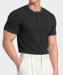 AFRESH（アフレッシュ）の「バーティカルヘンリーネックマッスルフィットショートスリーブ_3color（Tシャツ/カットソー）」